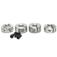 Crupi Parts Hub Collars Silver Raw Aluminum set of 4 Crupi US Made Hub Collars