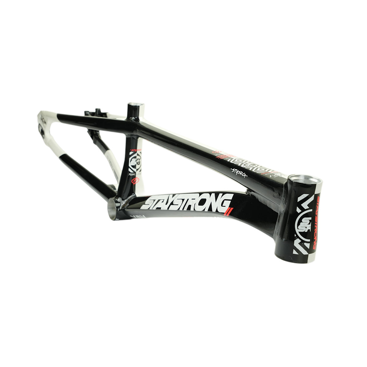 Stay Strong For Life V5.1 Disc Alloy BMX Race Frame-Black/White