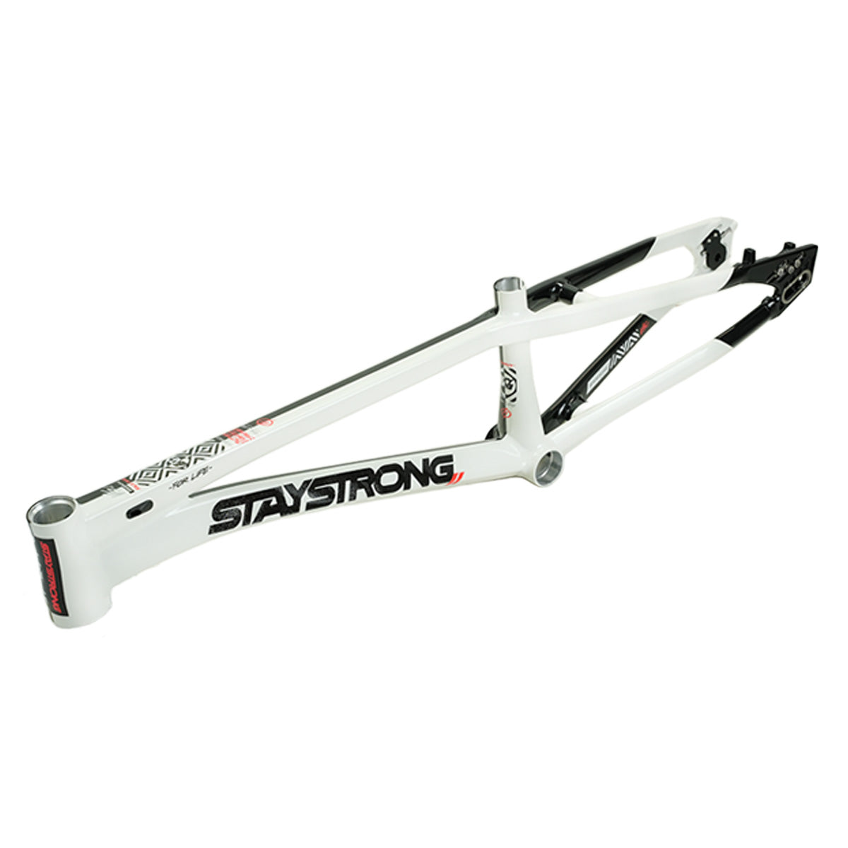 Stay Strong For Life V5.1 Disc Alloy BMX Race Frame-Black/White