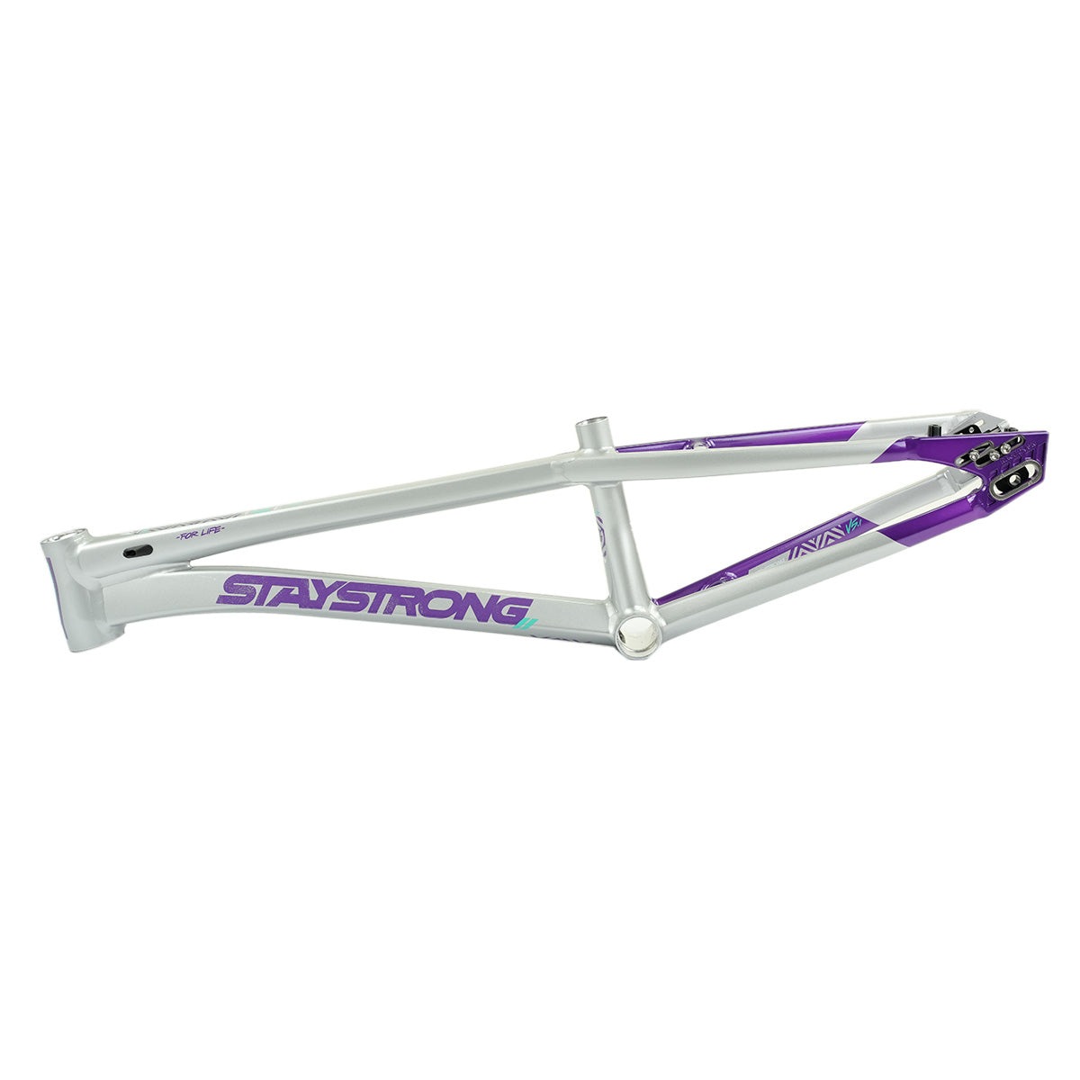Stay Strong For Life V5.1 Disc Alloy BMX Race Frame-Purple/Silver
