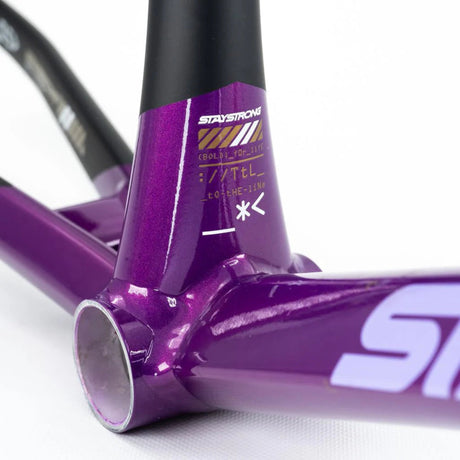 Stay Strong For Life V5 V-Brake Alloy BMX Race Frame-Purple/Black