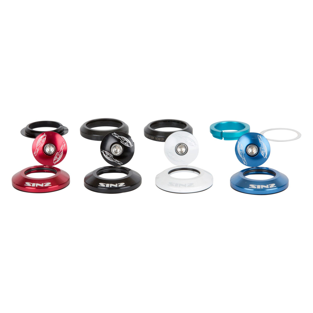 Sinz Integrated Step-Down BMX Headset-Blue