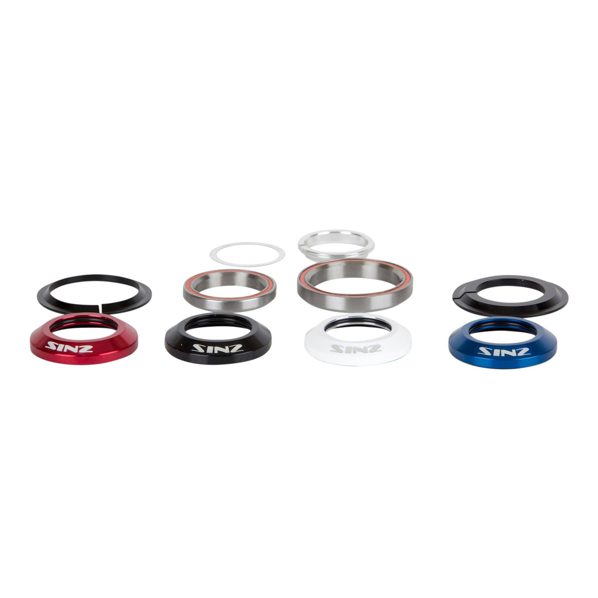 Sinz Integrated Tapered BMX Headset-Red