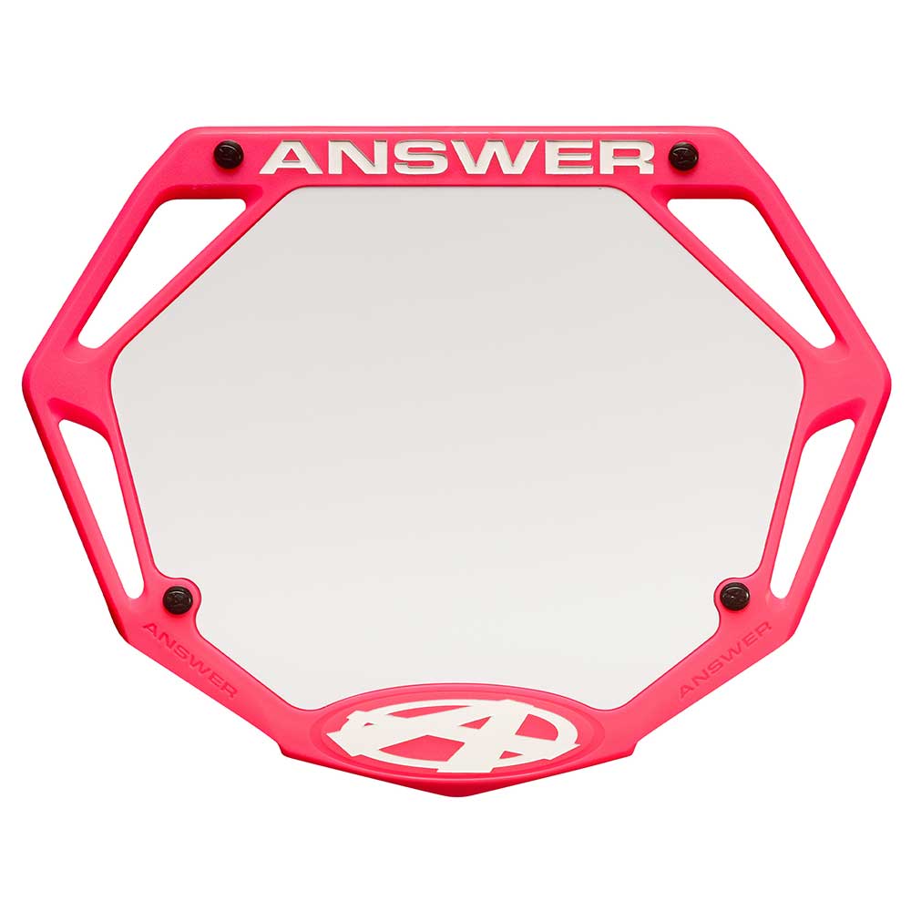 ANSWER BMX Mini 3D Number Plate - Pink