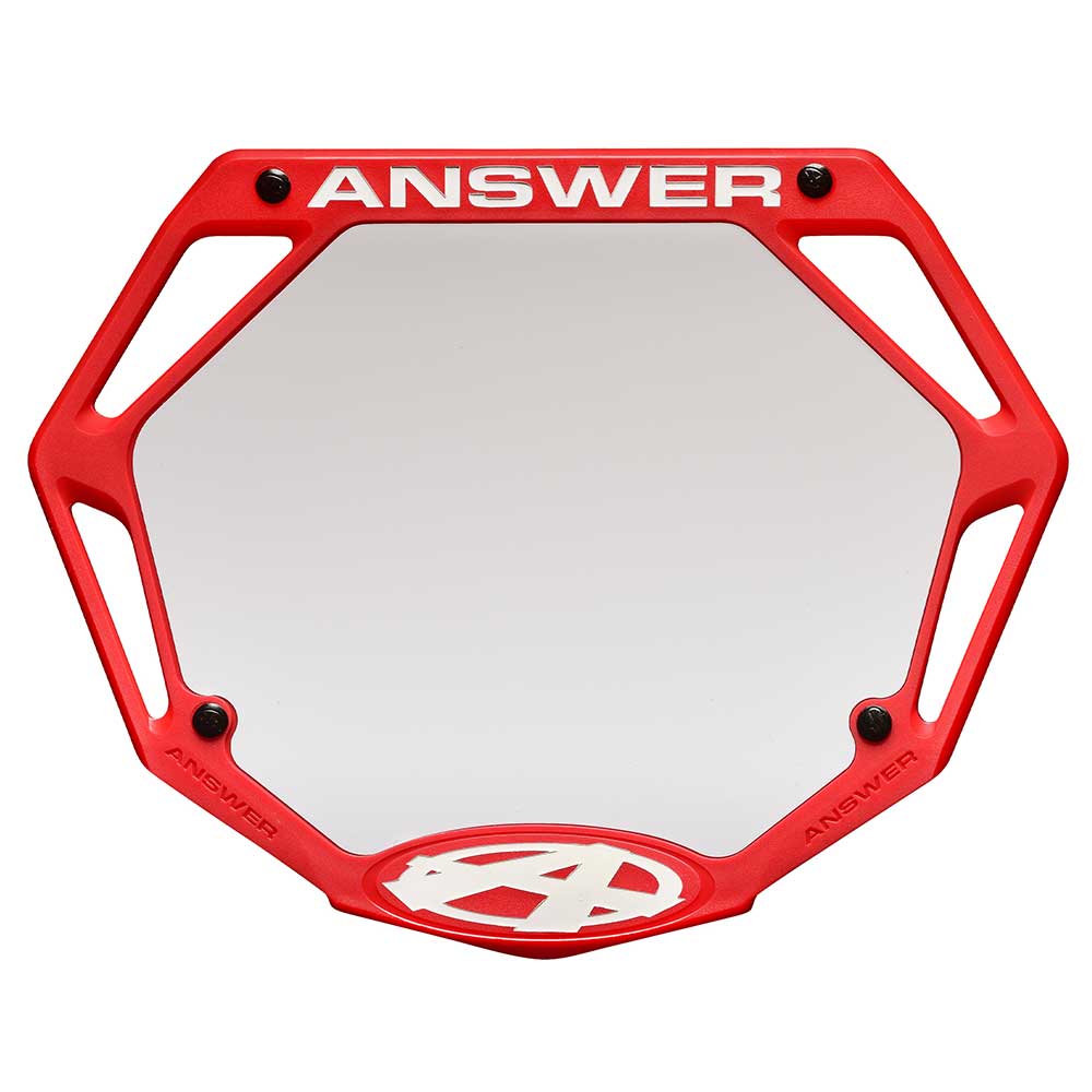 ANSWER BMX Mini 3D Number Plate - Red