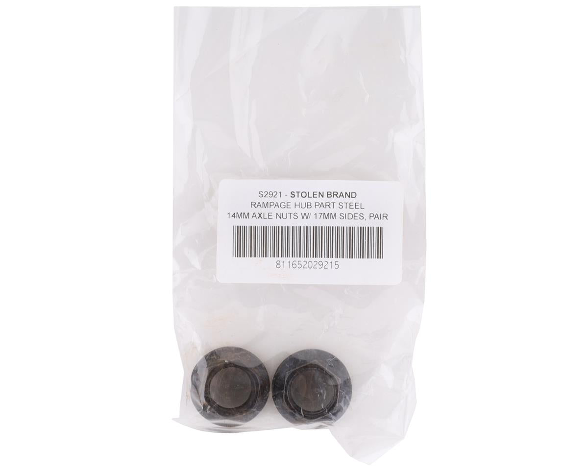 Image 2 for Stolen Rampage Steel Axle Nuts (Black) (2) (14 x 1mm)