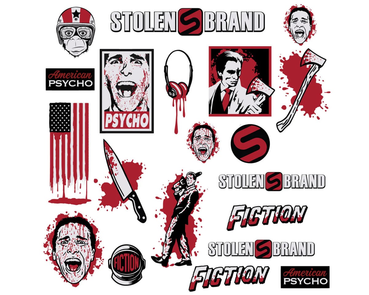 Image 2 for Stolen X Fiction American Psycho Sticker Pack