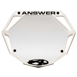 ANSWER BMX Mini 3D Number Plate - White
